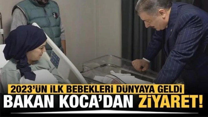 2023'ün ilk bebekleri dünyaya geldi! Bakan Koca ziyaret etti