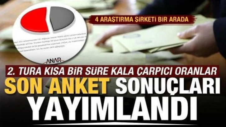 4 şirket son anket sonuçlarını yayımladı! İkinci tura günler kala çarpıcı oranlar