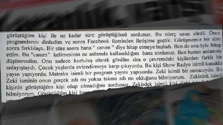 6 yaşında evlendirildiği iddia edilen H.K.G'nin ilk ifadesi!'Radyocu' ve 'altın&