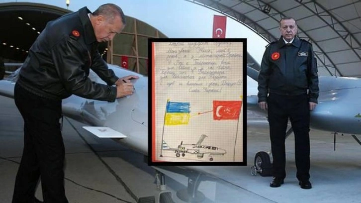 8 yaşındaki Ukraynalı kızdan Erdoğan'a Bayraktar TB2 mektubu