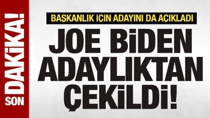 ABD Başkanı Joe Biden adaylıktan çekildi! Başkan adayını da ilan etti