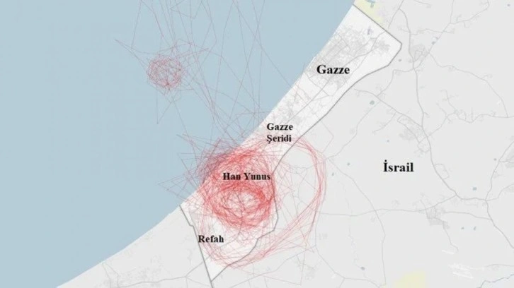 ABD İHA'ları Gazze üzerinde