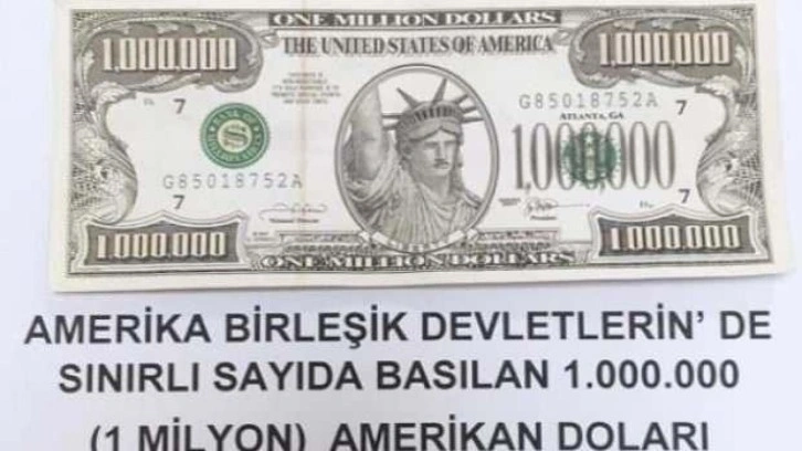 ABD'de sınırlı sayıda basılan 1 milyon dolarlık banknot Van'da ele geçirildi