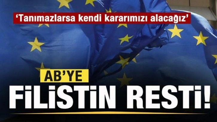 AB'ye rest! Filistin'i tanımazlarsa kendi kararımızı alacağız! İsrail'den cevap