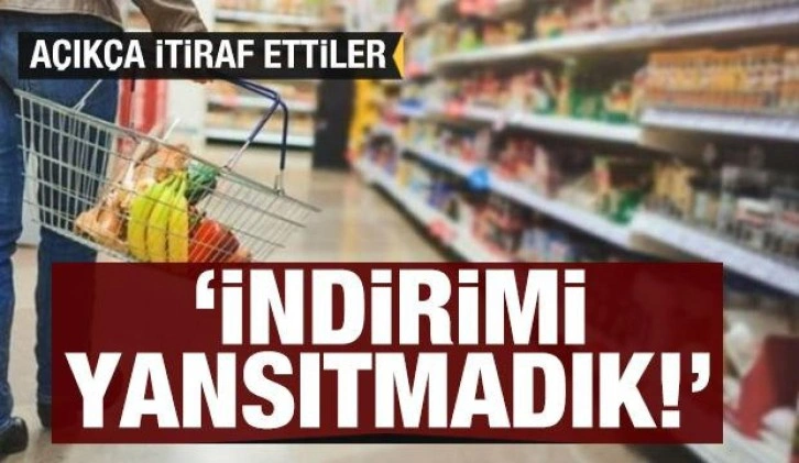 Açıkça itiraf ettiler: KDV indirimini yansıtmadık