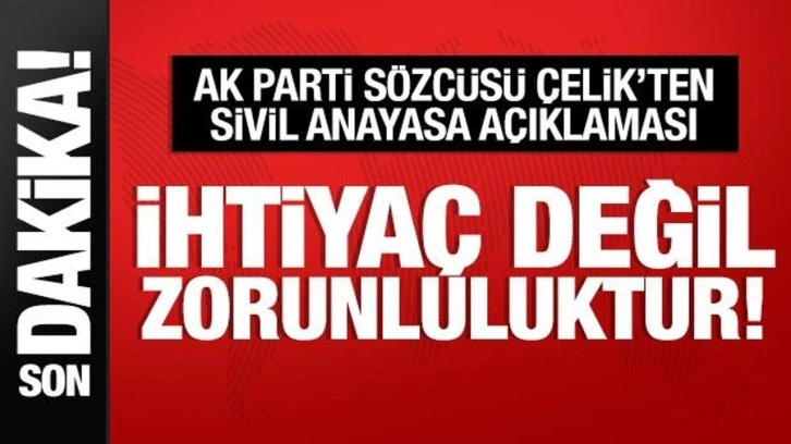 AK Parti'nin MYK toplantısı sona erdi! Ömer Çelik'ten sivil anayasa açıklaması