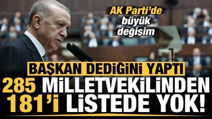 AK Parti'de tarihi revizyon!  Tam 181 vekil listede yok...