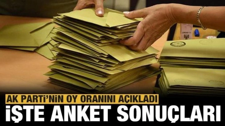 AK Parti'nin oy oranı yüzde kaç? İşte anket sonuçları!