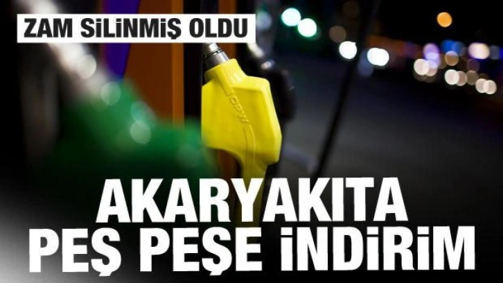 Akaryakıt fiyatlarına peş peşe indirim! Kasımdaki zam silinmiş oldu