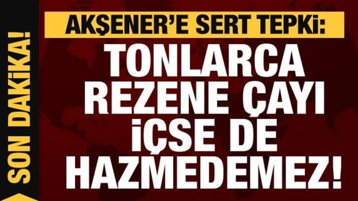 Akşener'e büyük tepki: Tonlarca rezene çayı içse de hazmedemez