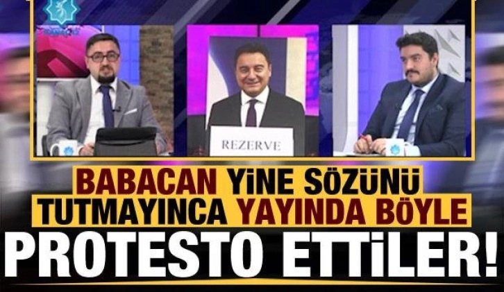 Ali Babacan yine sözünü tutmayınca yayında böyle protesto ettiler!