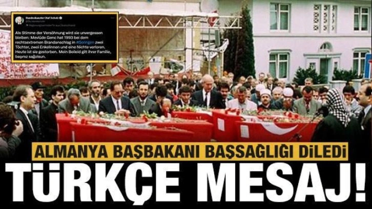 Almanya Başbakanı Scholz'dan Mevlüde Genç için başsağlığı mesajı