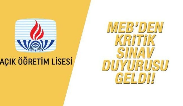 AÖL 2. dönem sınav takvimi! MEB'den Açık Öğretim Lisesi sınavlarıyla ilgili kritik açıklama gel