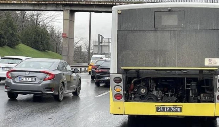 Arıza yapan İETT otobüsü trafiği aksattı