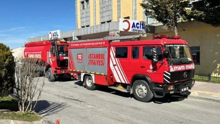 Arnavutköy Devlet Hastanesi'nde yangın paniği!