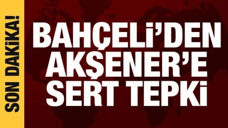 Bahçeli'den Akşener'e sert tepki: Milletimizin yüzüne nasıl bakacak?