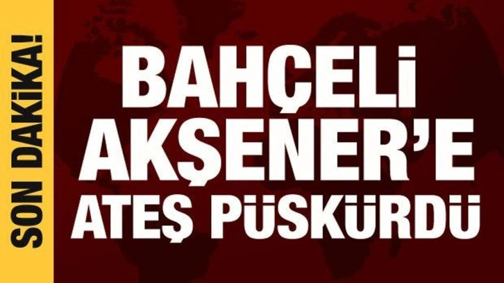 Bahçeli'den Akşener'e tepki: Partisinde ülkücü bırakmadı!