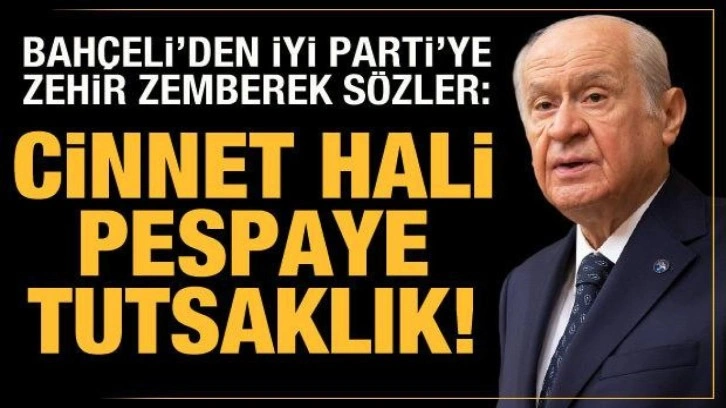 Bahçeli'den İYİ Parti'ye sert sözler: Cinnet hali!