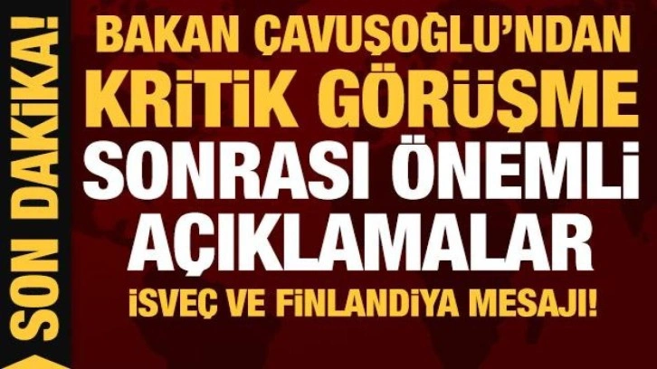 Bakan Çavuşoğlu'ndan ABD'ye Yunanistan ve Kıbrıs mesajı!