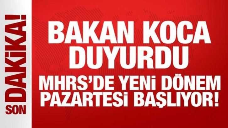 Bakan Koca duyurdu: MHRS'de yeni dönem pazartesi başlıyor!