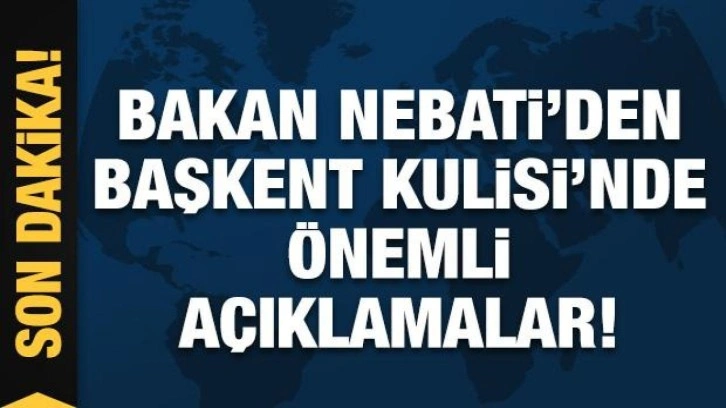 Bakan Nebati'den önemli açıklamalar