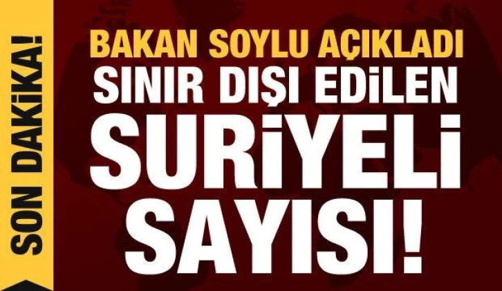 Bakan Soylu, sınır dışı edilen Suriyeli sayısını açıkladı