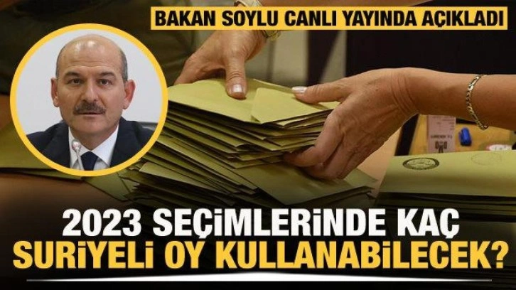 Bakan Soylu'dan seçim açıklaması: 120 bin Suriyeli oy kullabilecek statüde