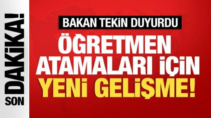 Bakan Tekin duyurdu! MEB'den Öğretmenlere müjde