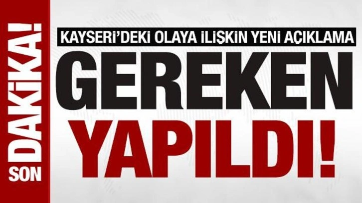Bakan Tunç'tan 'Kayseri' açıklaması