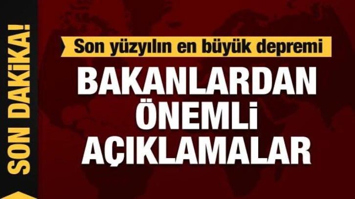 Bakanlardan Hatay'da önemli açıklamalar