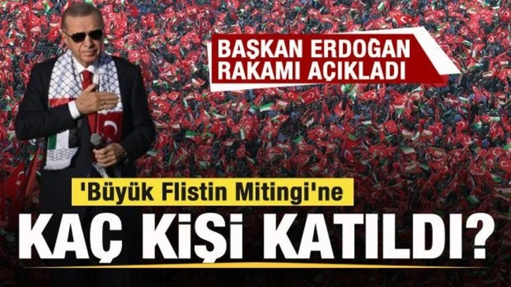 Başkan Erdoğan açıkladı! Filistin mitingine kaç kişi katıldı?