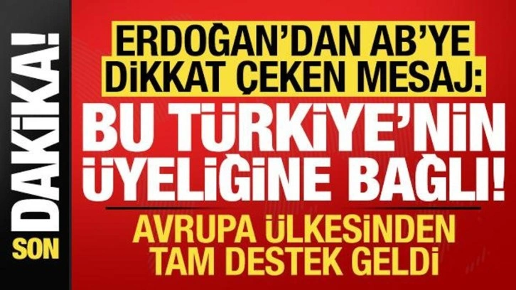 Başkan Erdoğan'dan son dakika açıklamaları! AB'ye dikkat çeken mesaj...