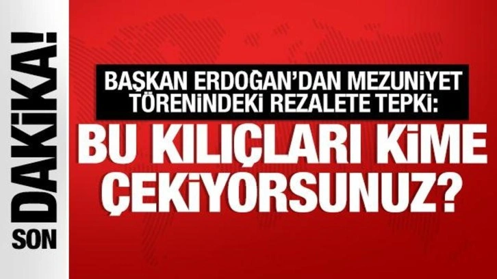 Başkan Erdoğan'dan yasaklı yemin metni okuyan teğmenlere: Bu kılıçları kime çekiyorsunuz