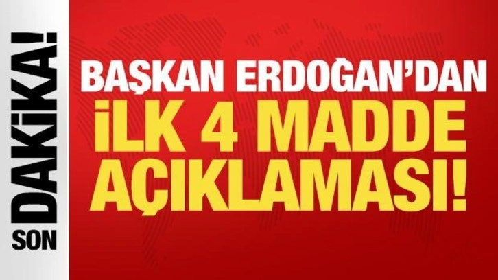 Başkan Erdoğan'dan 'Yeni Anayasa' açıklaması: "İlk 4 madde ile işimiz yok"