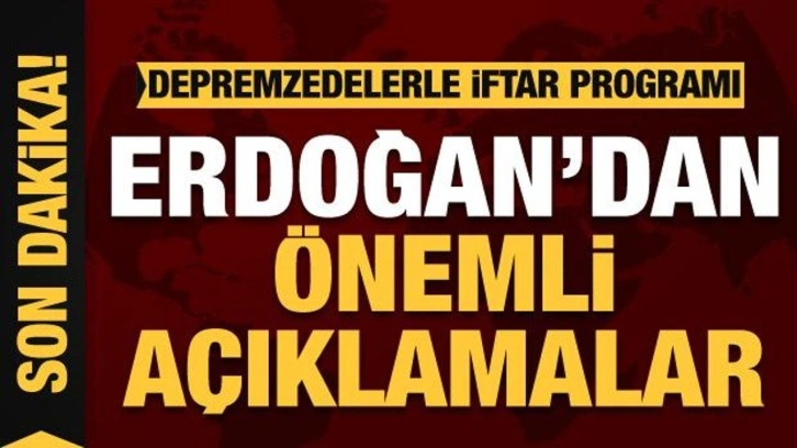 Başkan Erdoğan  iftar programında konuşuyor