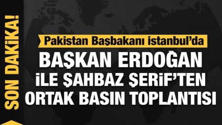 Başkan Erdoğan ve Pakistan Başbakanı Şerif ortak basın toplantısı düzenliyor