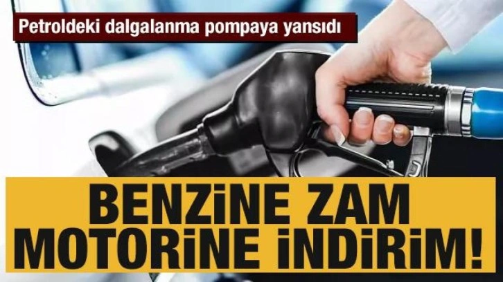 Benzine zam, motorine indirim geliyor