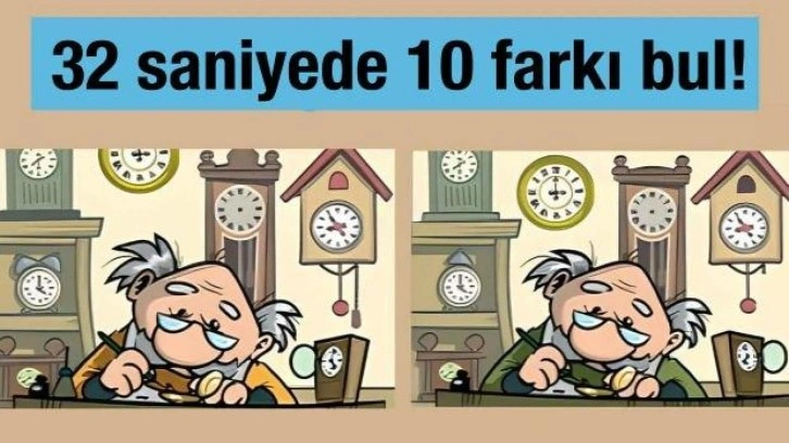 Beyin yakan zeka testi: 32 saniyede 10 farkı gören kendine dâhi diyebilir!