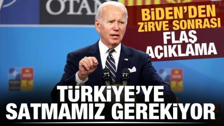 Biden: Türkiye'ye F-16'ları satmamız gerekiyor