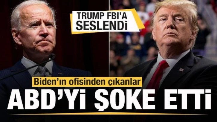 Biden'ın ofisinden çıkanlar ABD'yi karıştırdı! Trump FBI'a seslendi