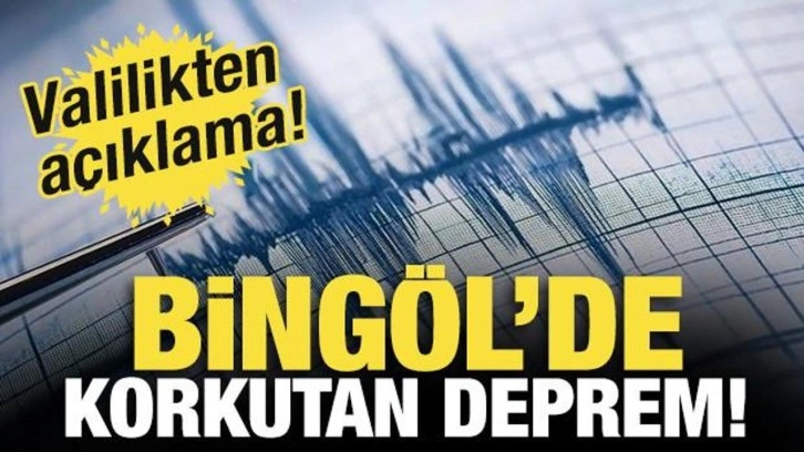 Bingöl'de 4,8 büyüklüğünde deprem!