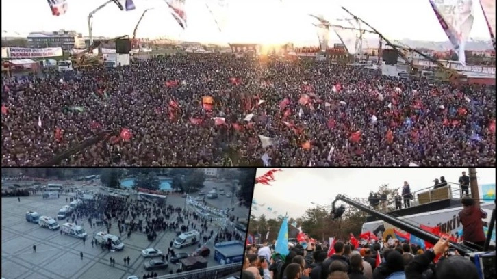 Bir şehir iki miting… Erzurum'da AK Parti ve İyi Parti farkı!