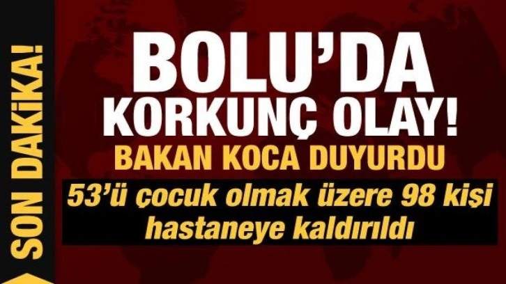 Bolu'da korkunç olay! Bakan Koca duyurdu: İçme suyundan etkilenenlerin sayısı 98'e ulaştı