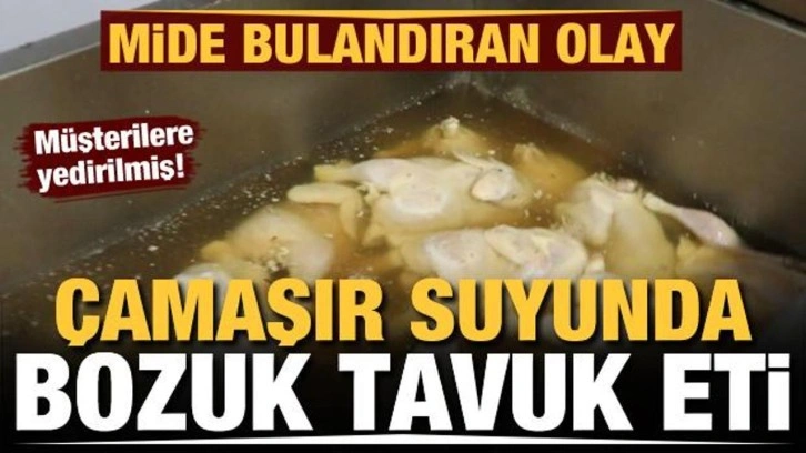 Çamaşır suyuna batırılmış 500 kilo bozuk tavuk ele geçirildi! Detaylar mide bulandırdı