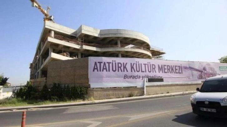 Çankaya'da 4 yıldır bitmeyen Atatürk Kültür Merkezi inşaatına yeniden başlandı