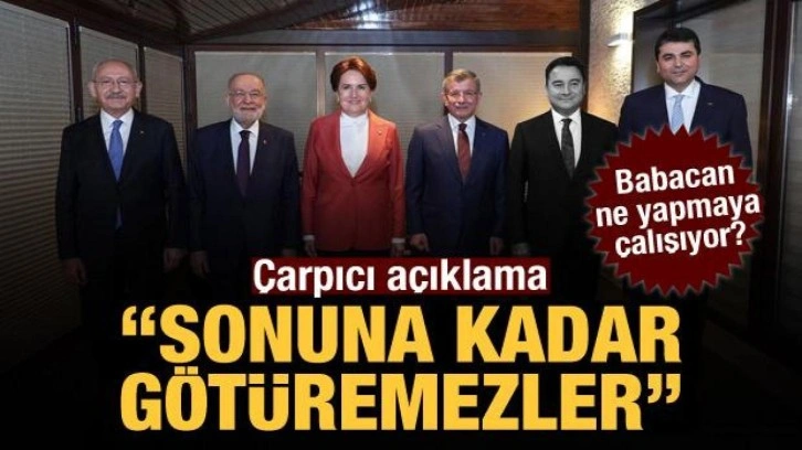 Çarpıcı Babacan açıklaması: 