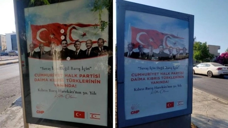 CHP'nin KKTC afişlerinde dikkat çeken 'Atatürk' detayı!