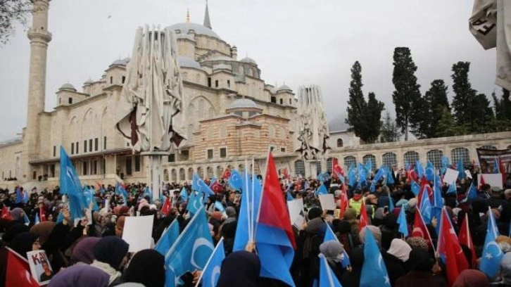 Çin&rsquo;in zulümleri 77 ilde basın açıklamalarıyla protesto edildi