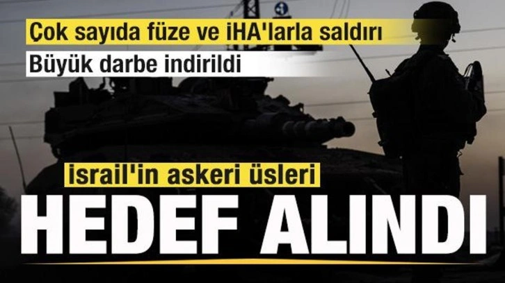 Çok sayıda füze ve İHA'larla İsrail'in askeri üslerine saldırı! Büyük darbe indirildi