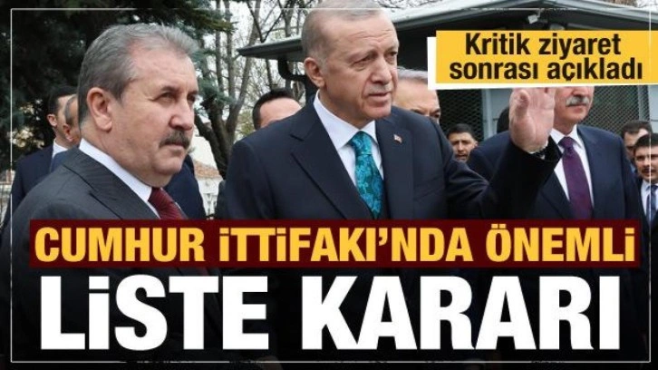 Cumhur İttifakı'ndan ortak liste kararı! Ziyaret sonrası açıklandı